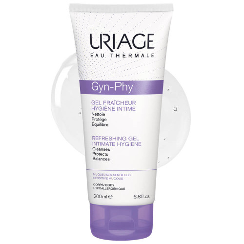 Uriage Gyn-Phy Защитаващ освежаващ почистващ интимен гел за чувствителна кожа 200 мл