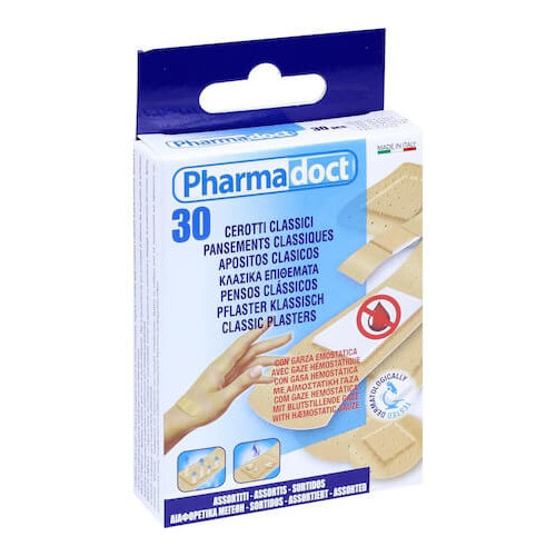 Pharmadoct Classic Хемостатичен водоустойчив пластир с различни размери х 30 броя