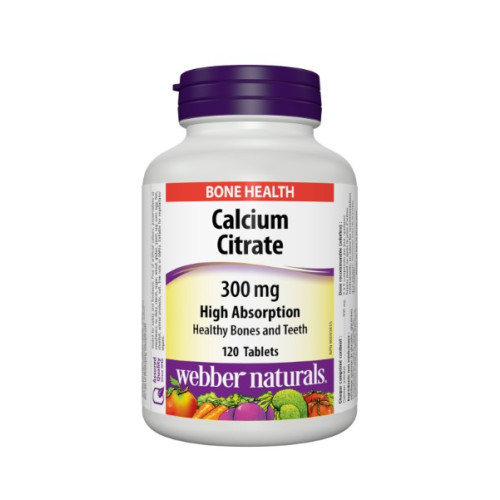 Webber Naturals Калций цитрат 300 мг x120 таблетки