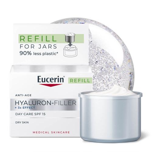 Eucerin Hyaluron-Filler Дневен крем за суха кожа SPF15 50 мл Пълнител