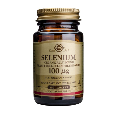 Solgar Selenium Селен за щитовидната жлеза 100 мкг x100 капсули