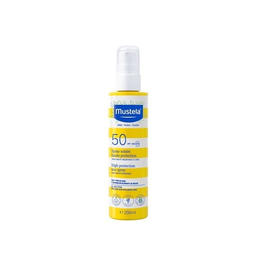 Mustela Слънцезащитен спрей за лице и тяло за бебета и деца SPF50 200 мл