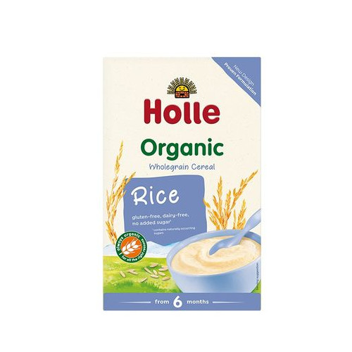 Holle Био бебешка оризова каша без глутен 6М+ 250 гр