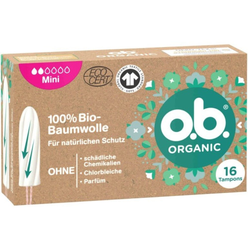O.B. Organic Mini Дамски тампони от органичен памук х 16 бр