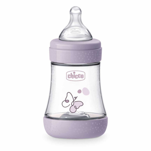 Chicco Perfect 5 Шише за хранене с бавен поток за момиче 0М+ 150 мл