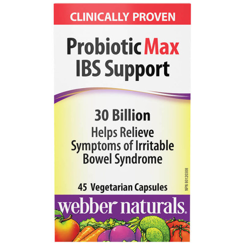 Webber Naturals Пробиотик Max IBS Support 30 млрд. активни пробиотици х 45 капсули