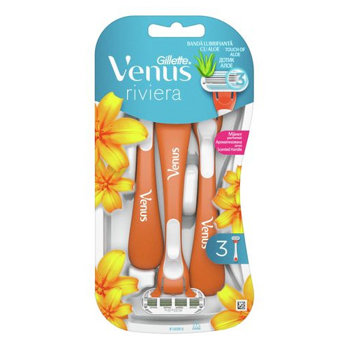 Gillette Venus Riviera Дамска самобръсначка еднократна х3 бр