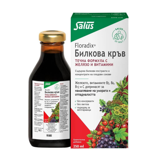 Floradix Билкова кръв сироп с желязо 250 мл