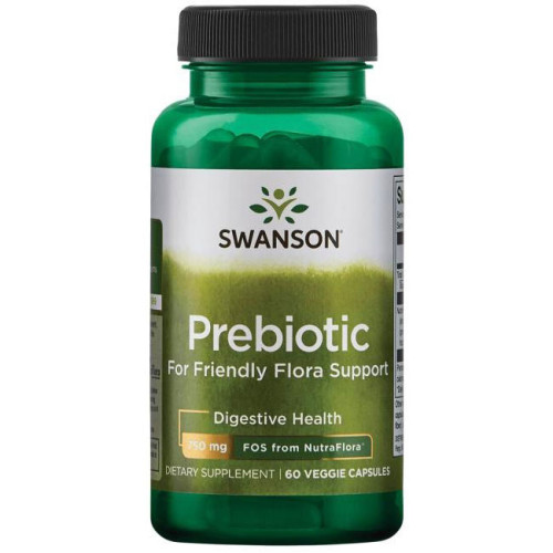 Swanson Prebiotic Пребиотик за поддържане на чревната флора 375 мг х60 капсули 