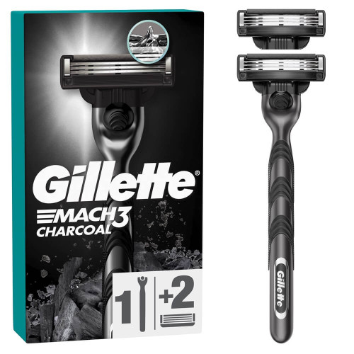 Gillette Mach 3 Charcoal Самобръсначка с 2 ножчета