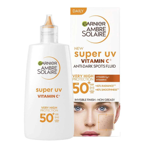Garnier Ambre Solaire Дневен флуид против тъмни петна с витамин С SPF50+ 40 мл