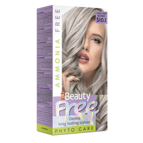 MM Beauty Ammonia Free Трайна фито боя за коса без амоняк, S10.1 Светло пепелно русо
