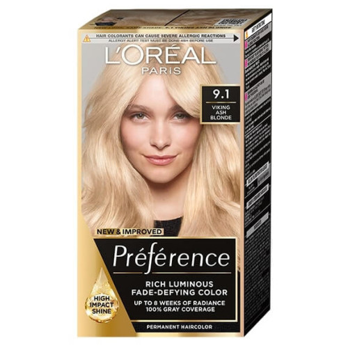 L’Oreal Preference Трайна боя за коса 9.1 Very Light Ash Blonde