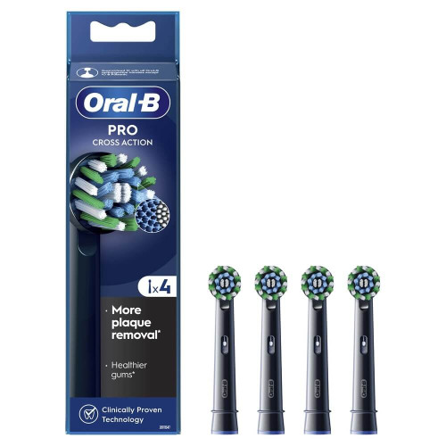 Oral-B Cross Action Накрайници за електрическа четка за зъби черни х 4 броя