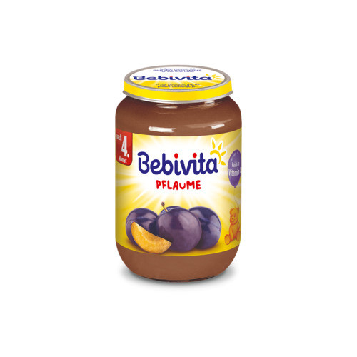Bebivita пюре сини сливи без глутен 4М+ 190 гр