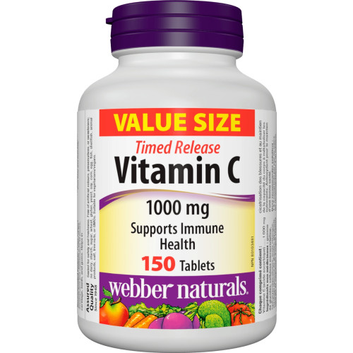 Webber Naturals Витамин С 1000 мг с удължено освобождаване x150 таблетки