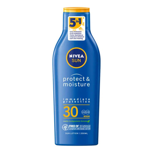 Nivea Sun Protect & Moisture Слънцезащитен хидратиращ лосион SPF30 200 мл