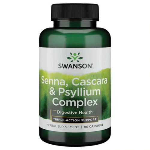 Swanson Senna Psyllium Cascara Complex Комплекс Сена, Псилиум, Каскара 550 мг х 90 капсули