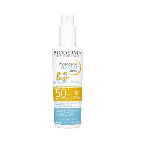 Bioderma Photoderm Pediatrics SPF50+ Слънцезащитен спрей за бебешка и детска кожа 200 мл