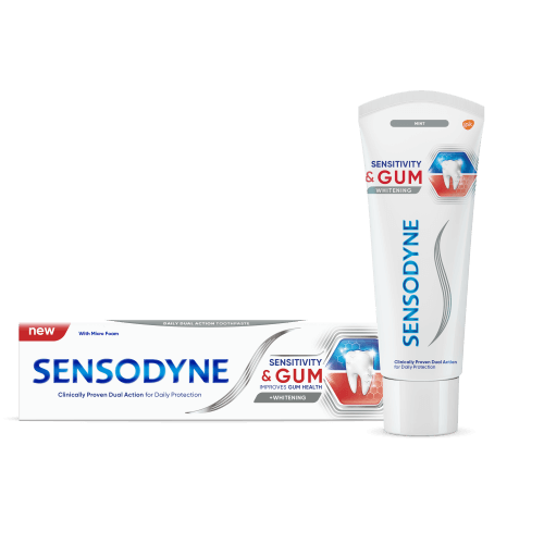Sensodyne Sensitivity & Gum Whitening Избелваща паста за зъби за защита на зъбите и венците 75 мл