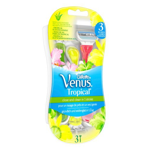 Gillette Venus Tropical Дамска самобръсначка 3 бр