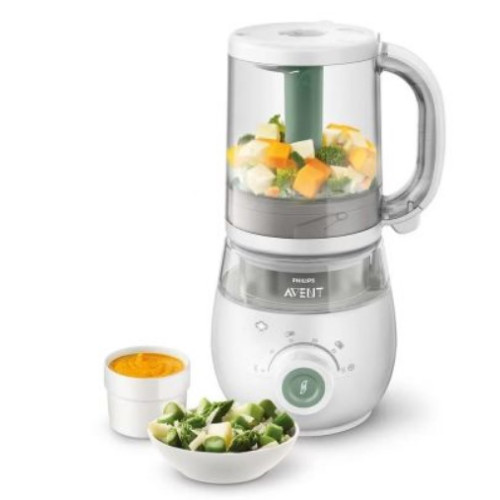 Комбиниран уред за приготвяне на здравословна бебешка храна 4в1 зелен Philips Avent SCF885/01