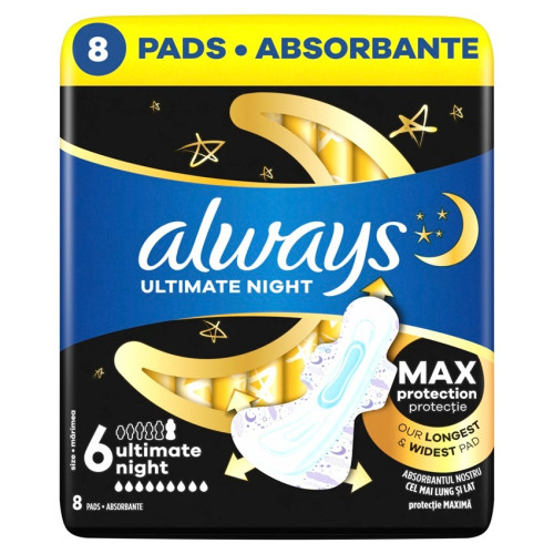 Always Ultra Ultimate Night Дамски превръзки х 8 бр