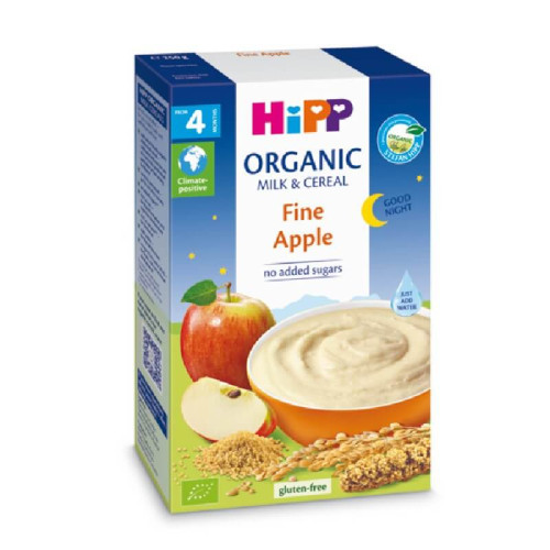 Hipp Био инстантна каша мека ябълка Лека нощ 4М+ 250 г
