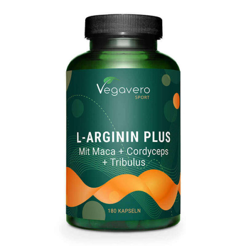 Vegavero L-аргинин + Мака, Кордицепс и Трибулус х 180 капсули