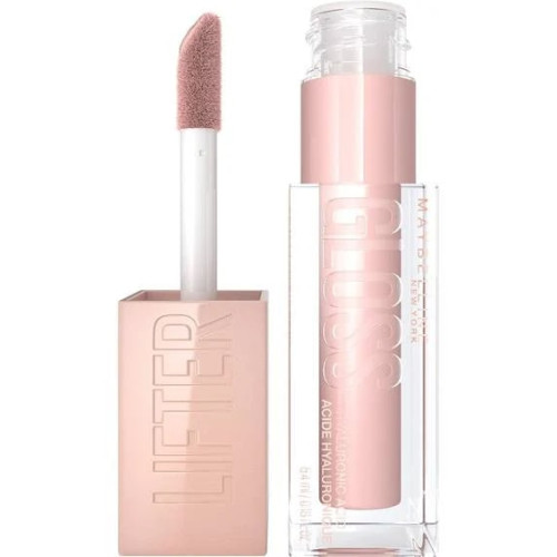 Maybelline Lifter Gloss Хидратиращ гланц за обемни и плътни устни с хиалуронова киселина, цвят 002 Ice