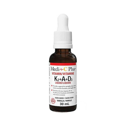 Natural Factors Vitamin/Vitamine K2+A+ D3 поддържа зрението, кожата, костите и зъбите 30 мл
