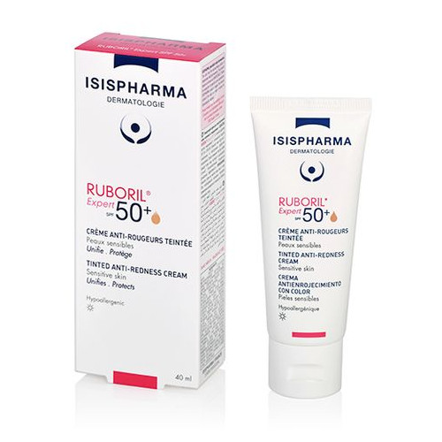 Ruboril Expert Оцветен крем за лице за кожа с розацея SPF50+ 40 мл Isis Pharma