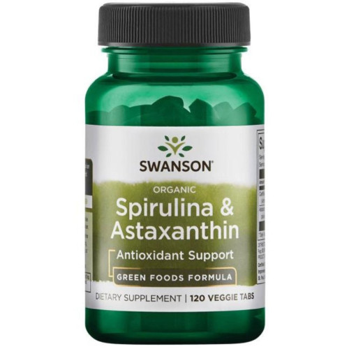 Swanson Spirulina & Astaxanthin Органична Спирулина и Астаксантин х120 таблетки