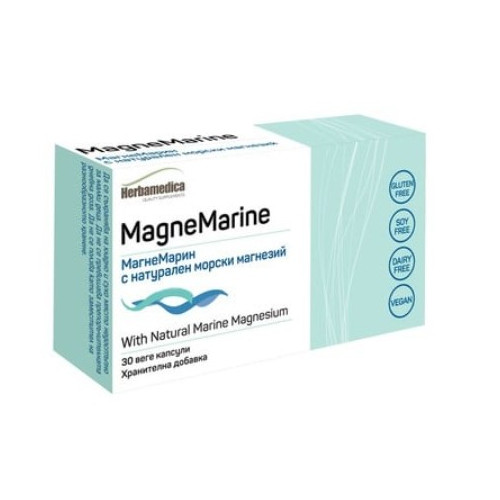 Herbamedica Magne Marine Натурален морски магнезий 350 мг х 30 капсули