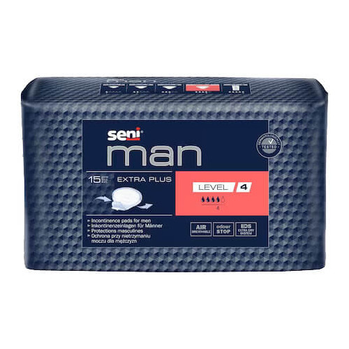 Seni Man Extra Plus Урологични подложки за мъже 3 капки х 15 бр