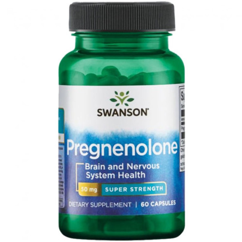 Swanson Pregnenolone Супер Силен Прегненолон за мозъчната функция х60 капсули