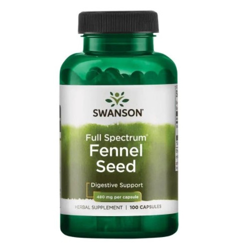 Swanson Fennel Seed Резене (Див Копър) За добро храносмилане 480 мг 100 капсули