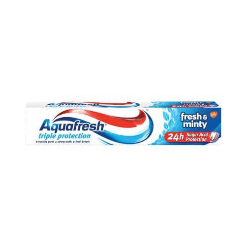 Aquafresh Triple Protection Fresh & Minty Паста за зъби синя 75 мл
