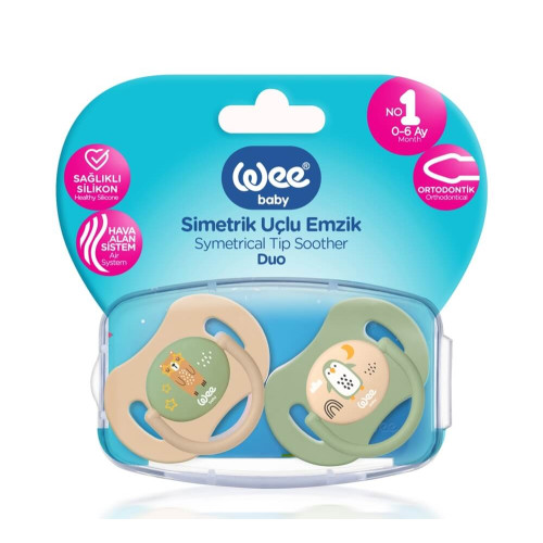 WEE BABY Duo Ортодонтската залъгалка 0-6М х 2 броя