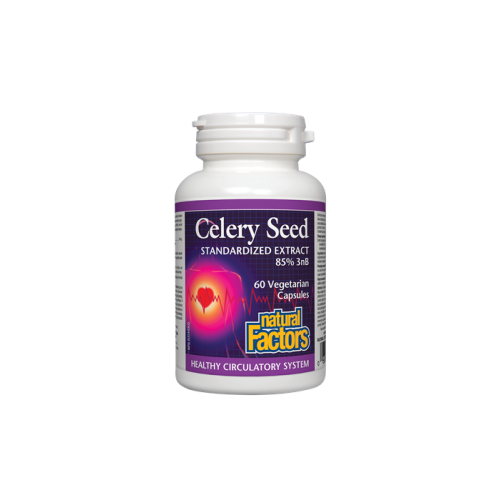 Natural Factors Celery Seed Целина при сърдечно-съдови нарушения и подагра 75 мг х 60 капсули