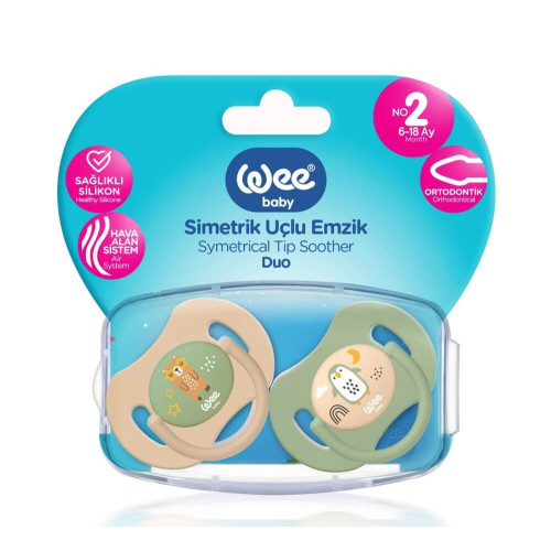 WEE BABY Duo Ортодонтската залъгалка 6-18М х 2 броя