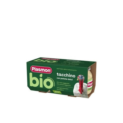 Plasmon Bio Пюре пуешко и сладки картофи 6М+ 80 г х 2 броя
