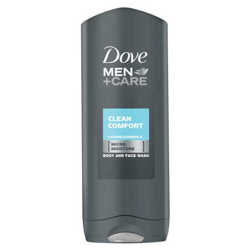 Dove Men+ Care Clean Comfort Хидратиращ душ-гел за лице и тяло за мъже 250 мл