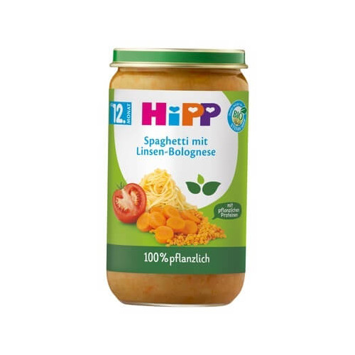 HiPP Био пюре спагети болонезе с леща 12М+ 250 гр