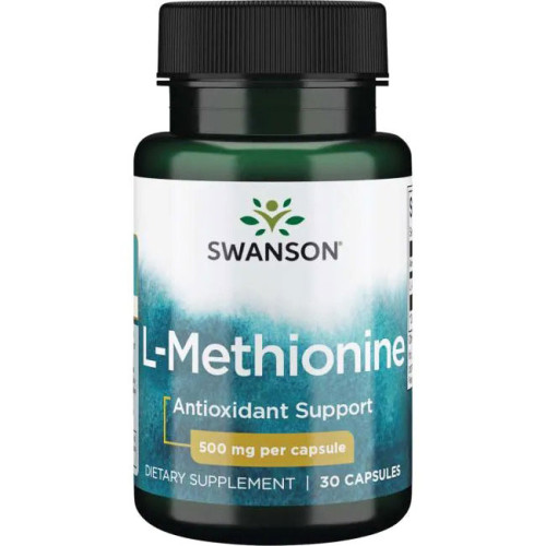 Swanson L-Methionine 100% Чист Л-метионин 500 мг х 30 капсули