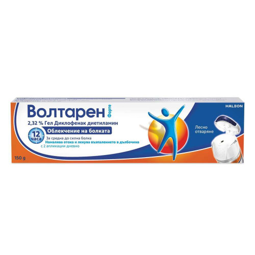 Волтарен Форте Гел Усилена формула за лечение на болка, възпаление и оток в ставите и мускулите 2.32% х 150 г GlaxoSmithKline
