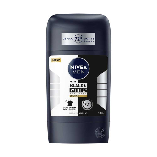 Nivea Men Deo Invisible on Black & White Epic Night Стик против изпотяване за мъже 50 мл