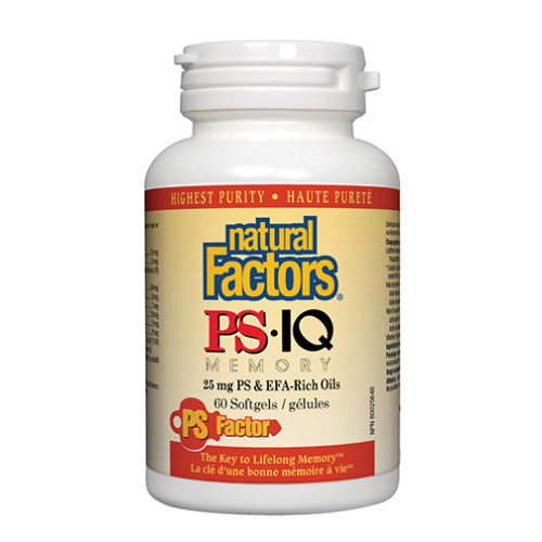 Natural Factors PS-IQ Memory При смущения на паметта и работа под висок стрес 498 мг х 60 софтгел капсули 