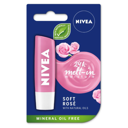 Nivea Lip Care Soft Rose Балсам за устни с екстракт от роза 4.8 г