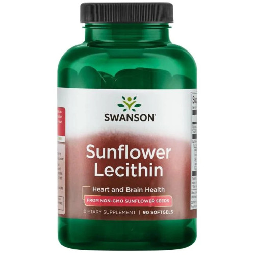 Swanson Sunflower Lecithin Слънчогледов лецитин х 90 софтгел капсули